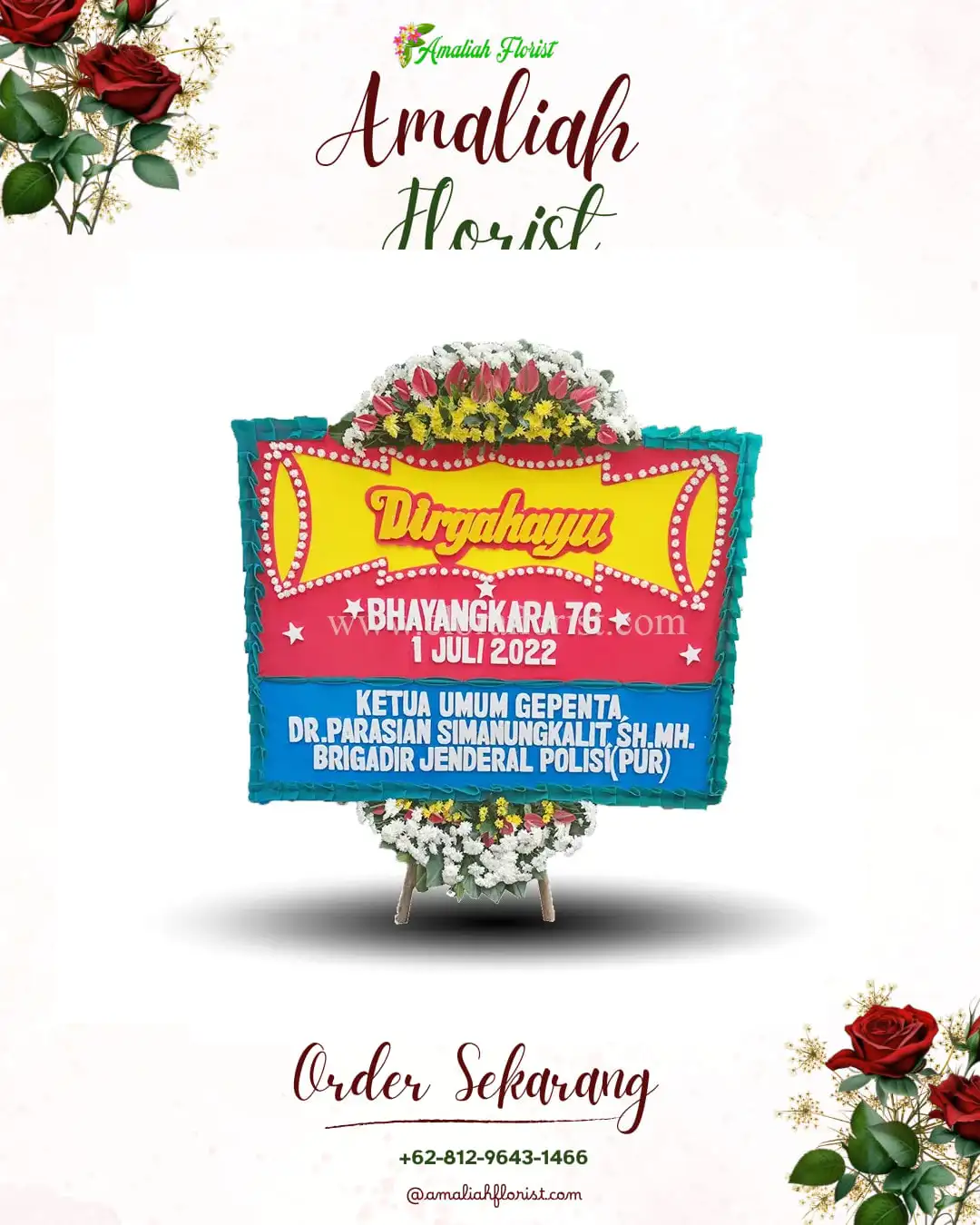 Papan Bunga HUT Ulang Tahun Paron